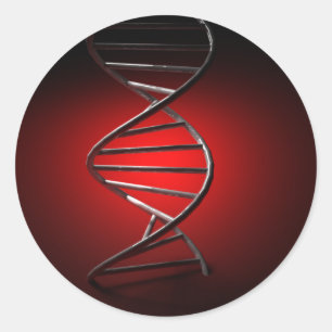DNA Double Helix Runder Aufkleber