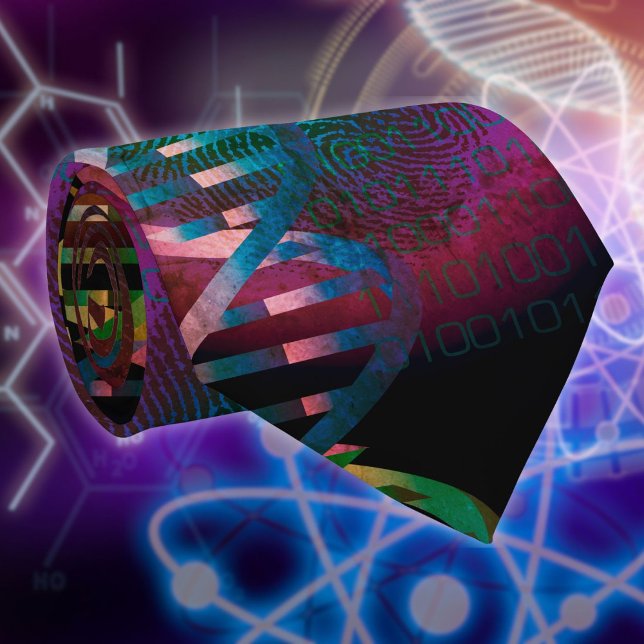 DNA-Fingerabdruckwissenschaft Krawatte (DNA Fingerprint Cool Modern Science Pattern Neck Tie)