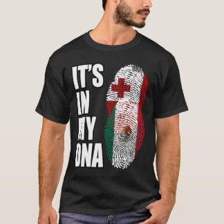 DNA-Flag für Tongan und Mexiko-Mischung T-Shirt