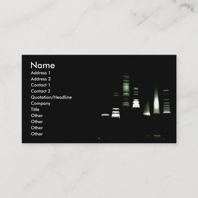 DNA-Gel-Elektrophorese-Visitenkarte Visitenkarte (Vorderseite)