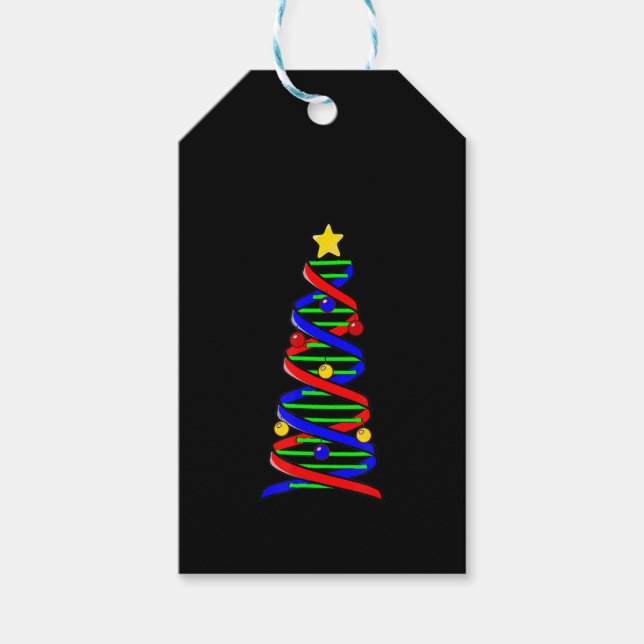 DNA Helix Christmas Tree Life Science Biologie Geschenkanhänger (Vorderseite)