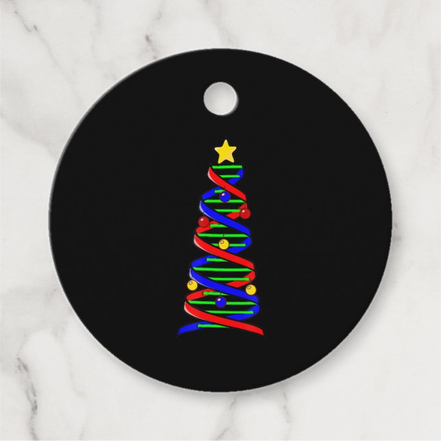 DNA Helix Christmas Tree Life Science Biologie Geschenkanhänger (Vorderseite)