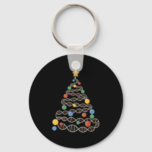 Dna Helix Christmas Tree Scientist Biology Science Schlüsselanhänger