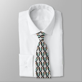 DNA Helix Symbol Design Necktie Krawatte
