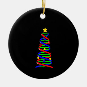 DNA Helix Weihnachtsbaum Life Science Biologie Keramik Ornament