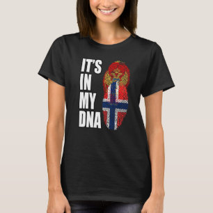 DNA-Heritage-Flagge Norwegens und Montenegros T-Shirt