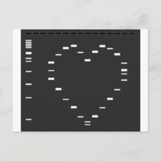 DNA-Herz auf Agarose-Gel Postkarte