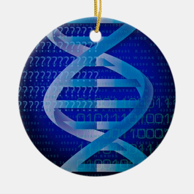 DNA ID Blue Medical Science Keramik Ornament (Vorne)