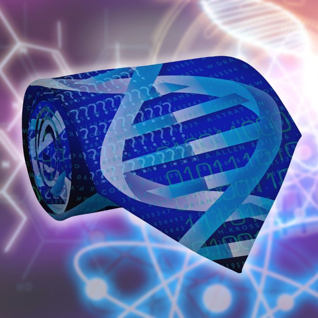 DNA ID Medical Science Blue Krawatte (DNA ID Medical Science Blue Patterned Tie)