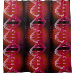 DNA-ID-Wissenschaft Rot Duschvorhang