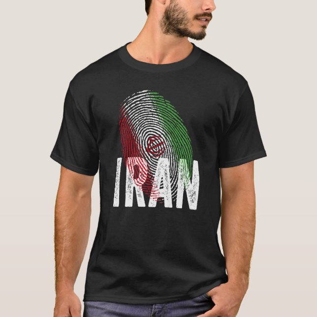 DNA Iranian Proud Iranian Cool Iran Flag T-Shirt (Vorderseite)