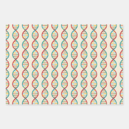  DNA Mitte des Jahrhunderts Moderne STEM-Biolog Geschenkpapier Set
