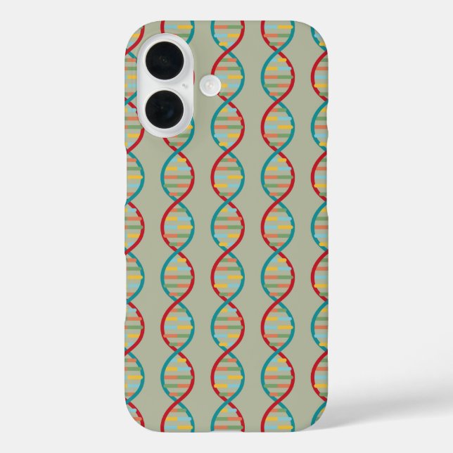 ​ ​ DNA Mitte des Jahrhunderts Moderne STEM-Biolog iPhone 16 Hülle (Rückseite)