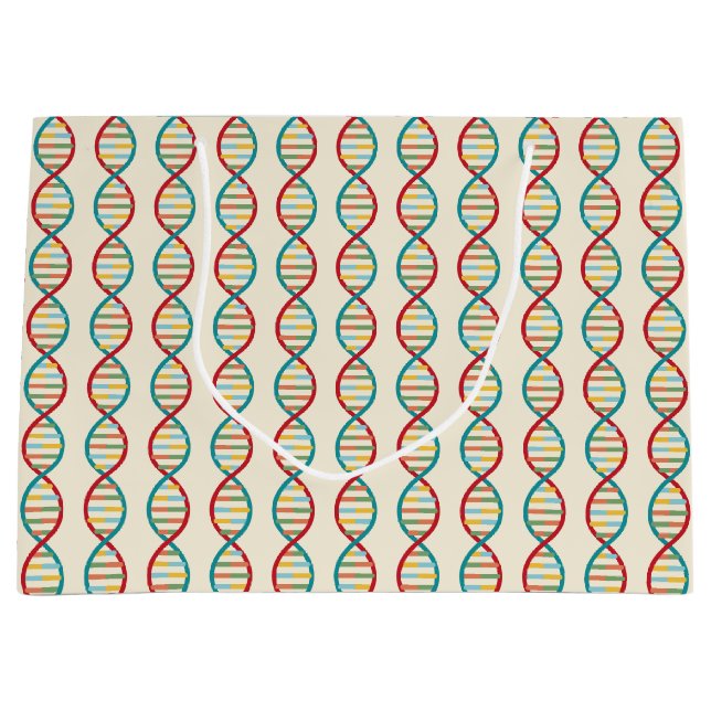 ​ ​ DNA Mitte Jahrhundert Moderne STEM Biologie St Große Geschenktüte (Vorderseite)