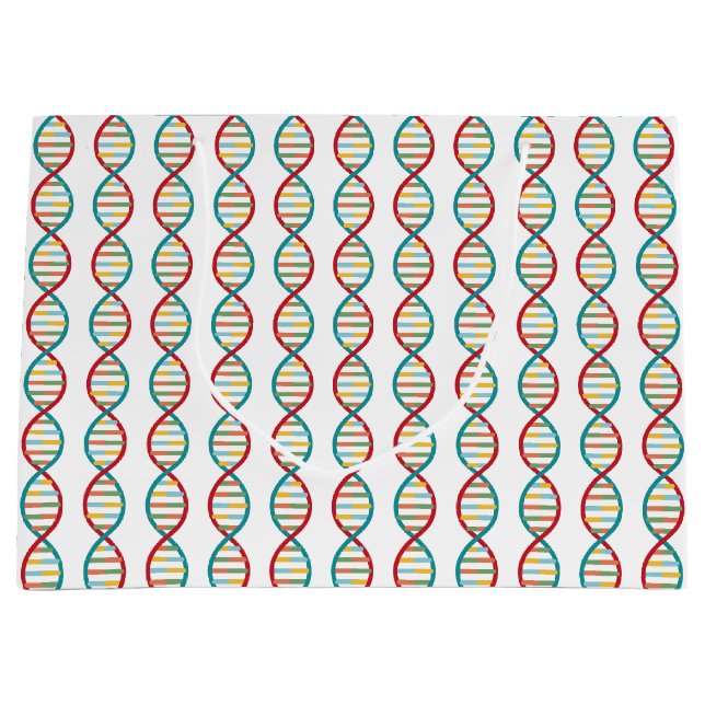 ​ ​ DNA Mitte Jahrhundert Moderne STEM Biologie St Große Geschenktüte (Vorderseite)