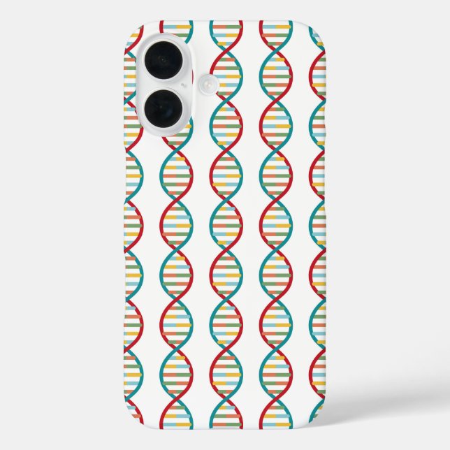 ​ ​ DNA Mitte Jahrhundert Moderne STEM Biologie St iPhone 16 Hülle (Rückseite)