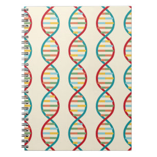 ​ ​ DNA Mitte Jahrhundert Moderne STEM Biologie St Notizblock