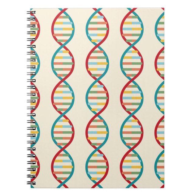 ​ ​ DNA Mitte Jahrhundert Moderne STEM Biologie St Notizblock (Vorderseite)