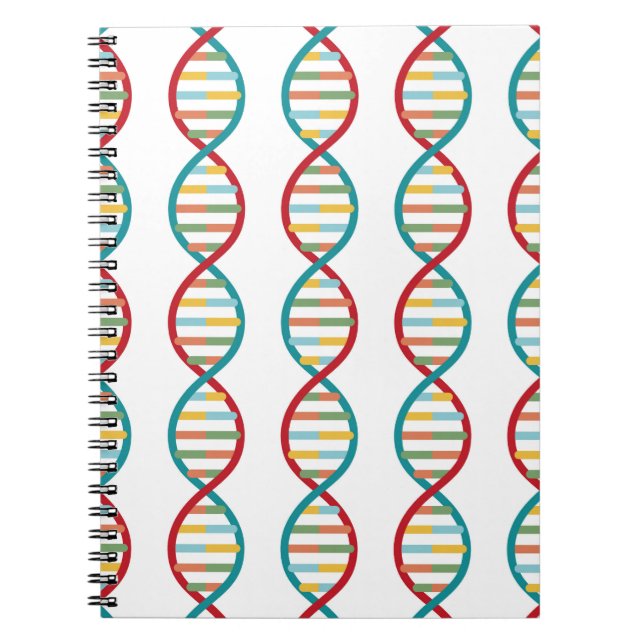​ ​ DNA Mitte Jahrhundert Moderne STEM Biologie St Notizblock (Vorderseite)