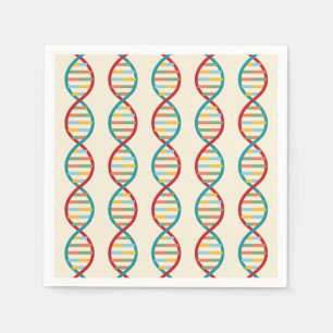 ​ ​ DNA Mitte Jahrhundert Moderne STEM Biologie St Serviette