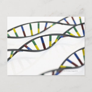DNA-Moleküle (Desoxyribonukleinsäure). Postkarte