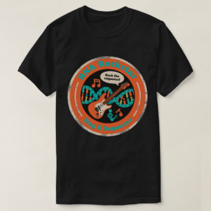 DNA Rocker beim Jammen mit dem Genom T-Shirt