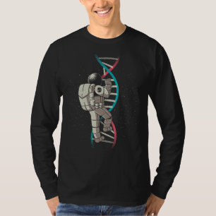 DNA Stairs Astronaut Galaxy Universe Biology Scin T-Shirt