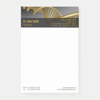 DNA Strand Professional Medical Gold Luxury Post-it Klebezettel