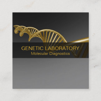 DNA Strand Professional Medical Gold Luxury Quadratische Visitenkarte