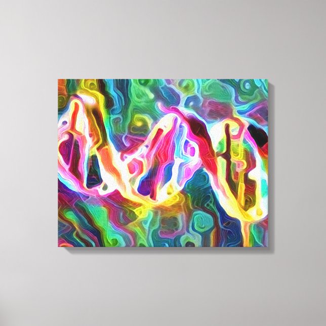 DNA-Strang-Artwork-Canvas Leinwanddruck (Vorderseite)