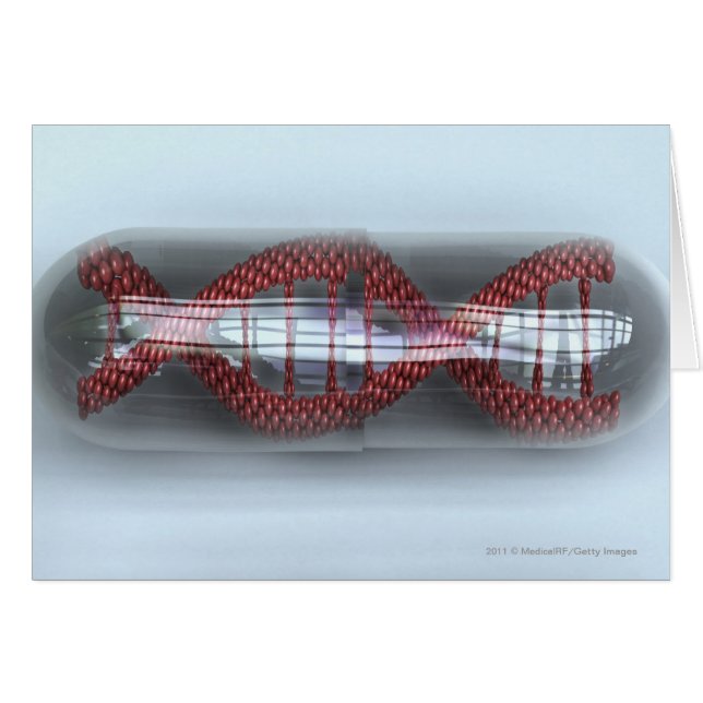 DNA-Strang in einer Kapsel (Vorderseite (Horizontal))