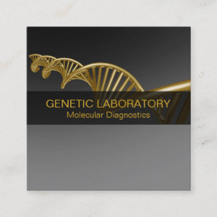DNA-Strang Professionell Medizin Gold Luxus Quadratische Visitenkarte