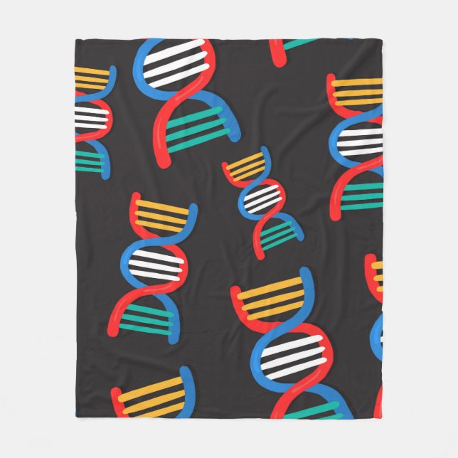 DNA-Stränge Fleecedecke (Vorderseite)