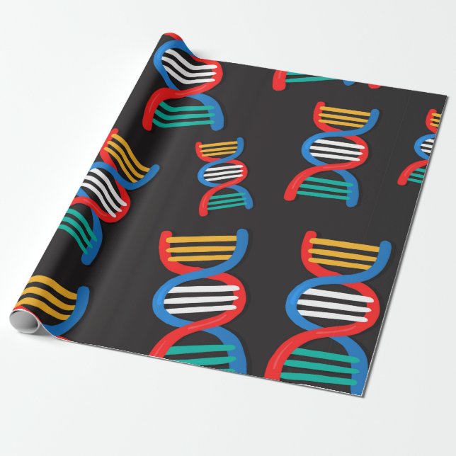 DNA-Stränge Geschenkpapier (Ungerollt)