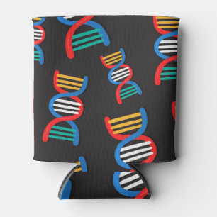 DNA-Stränge, wissenschaftliches Musterdesign. Dosenkühler