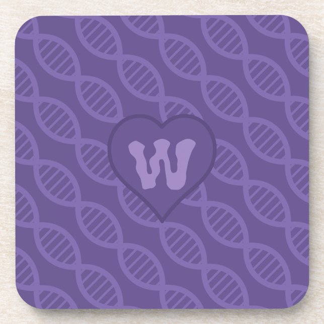 DNA Stripes Square Untersetzer (Vorderseite)