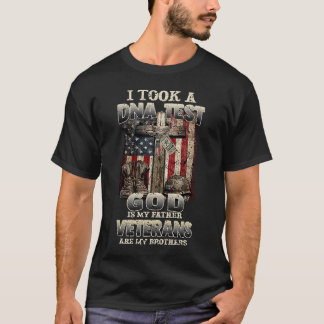 DNA Test Gott ist mein Vater Veteranen sind meine  T-Shirt