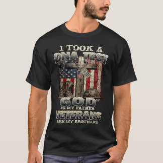 DNA Test Gott ist mein Vater Veteranen sind meine  T-Shirt