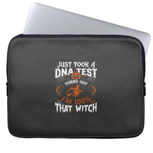 DNA-Test Hexe Halloween Kürbis Spinnennetz Laptopschutzhülle