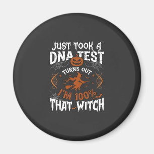 DNA-Test Hexe Halloween Kürbis Spinnennetz Magnet