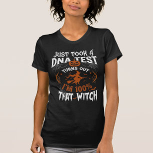 DNA-Test Hexe Halloween Kürbis Spinnennetz T-Shirt