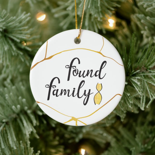 DNA-Tree der Familie gefunden Keramik Ornament (Baum)