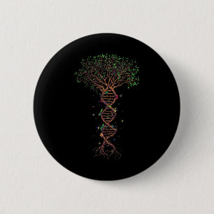 DNA Tree Genetic Funny Earth Day Pflanze A Tree Li Button