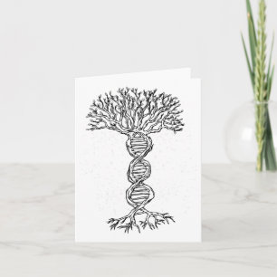 DNA Tree Life Genetics Biologe Science Earth Day Karte