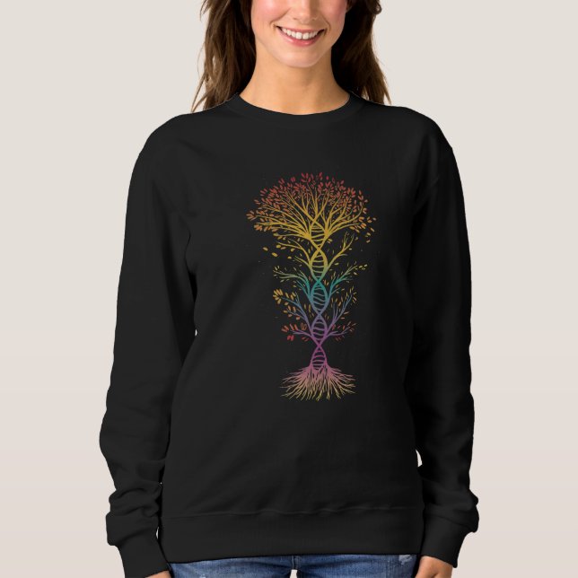 DNA Tree of Life Genetics Biology Lehrer Science Sweatshirt (Vorderseite)