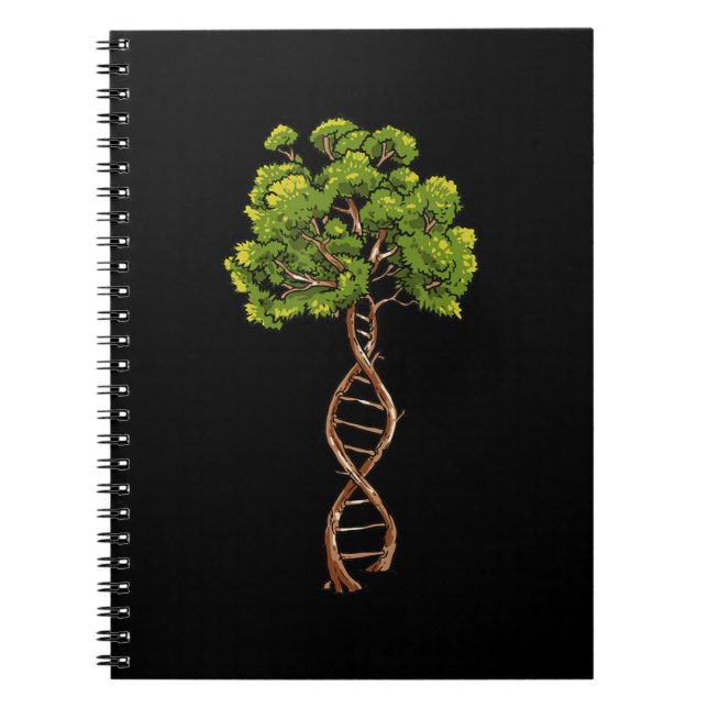 DNA Tree of Life Science Genetics Biology Environm Notizblock (Vorderseite)