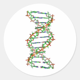 DNA - Wissenschaft/Wissenschaftler/Biologie Runder Aufkleber