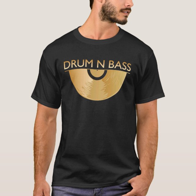 DNB Musik 190 bpm Vynil Plate Drum n Bass T-Shirt (Vorderseite)