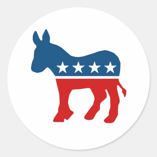 DNC - DEMOKRAT - SPENDE RUNDER AUFKLEBER (Vorderseite)