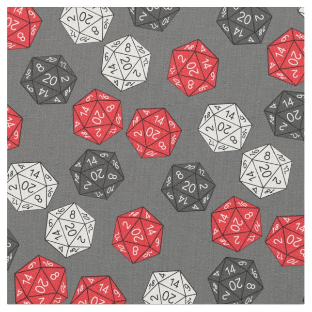 DND 20 Drachen für Sided Dice Game Dungeons Stoff (Nahaufnahme)